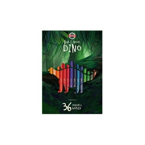 Spalvoti pieštukai "DINO" Koh-I-Noor, 36 spalvų 