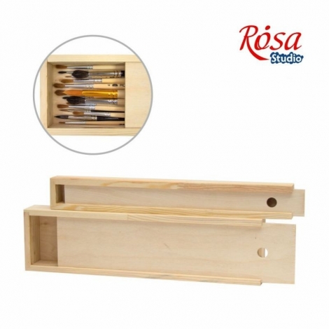 Medinė dėžutė teptukams 38x4,9x3 cm ROSA