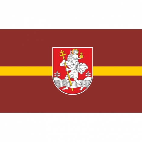 Vilniaus miesto vėliava 1x1,7m su 4 žiedais (kniedėmis)    