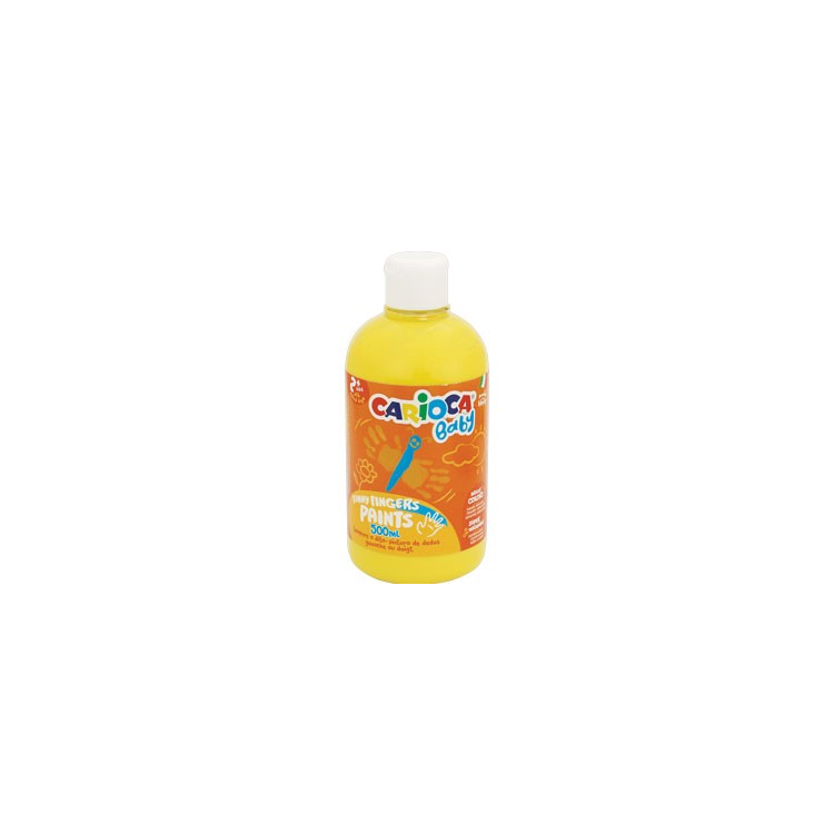 Dažai piešimui pirštais BABY CARIOCA 500 ml, geltonos spalvos